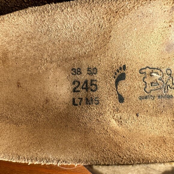 EUC Birkenstock Birki's Silver Metallic Crystal Buckle Granada Sandals - 7/EU 38 - Picture 11 of 12